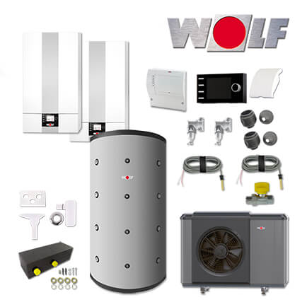 Wolf CGB-2-55 55kW Heiztherme, CHA-10/400, SPU-2-800, BM-2, Aufputz in stock