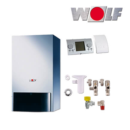 Wolf CGU-2-10 10kW Gas-Heiztherme, Bedienmodul BM, Aufputz, L / LL in stock