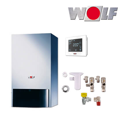 Wolf CGU-2-10 10kW Gas-Heiztherme, Regelung RM-2, Aufputz, E / H in stock