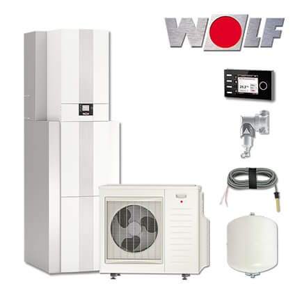 Wolf Paket CHC-Split 07/200-35 Wärmepumpencenter, Luft/Wasser-Wärmepumpe, BM-2 in stock