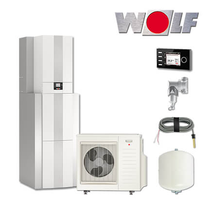 Wolf Paket CHC-Split 07/300-50S, Wärmepumpencenter, Luft/Wasser-Wärmepumpe, BM-2 in stock