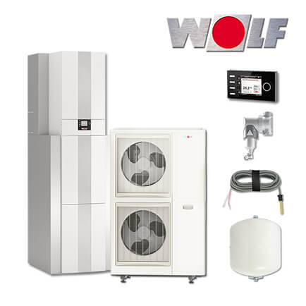 Wolf Paket CHC-Split 14/300-50S, Wärmepumpencenter, Luft/Wasser-Wärmepumpe, BM-2 in stock