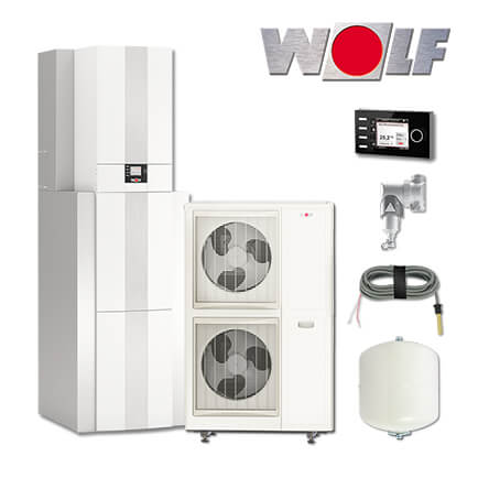 Wolf Paket CHC-Split 16/200-35 Wärmepumpencenter, Luft/Wasser-Wärmepumpe, BM-2 in stock