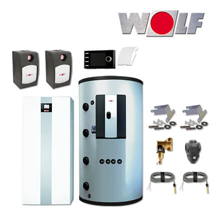 Wolf TGB-2-20 20kW Gasbrennwertkessel, Gas-Kessel mit Speicher BSP-800, BM-2 in stock