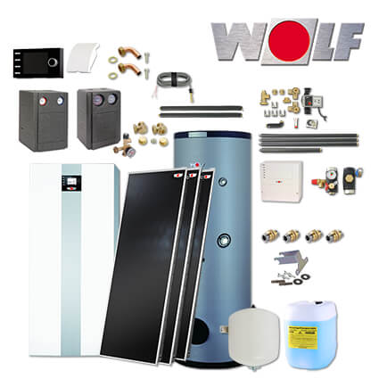 Wolf TGB-2-30 30kW Gas-Brennwertkessel, 3x Topson F3-1, SEM-2-400, BM-2, 1 HK in stock