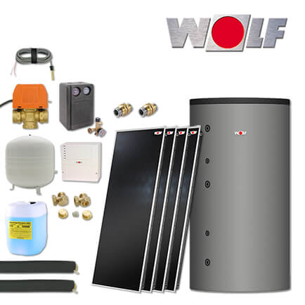 9,2m² Wolf TopSon F3-1 Solaranlage mit Speicher BSH-500, Solarmodul SM2-2 in stock