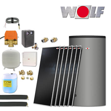 13,8m² Wolf TopSon F3-1 Solaranlage mit Speicher BSH-1000, Solarmodul SM2-2 in stock